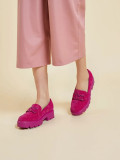 Dámské mokasíny SELINE fuchsiová růžová