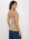 Béžový top s krajkou a nastavitelnými ramínky