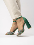 Zelené vysoké sandály AURA