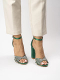 Zelené vysoké sandály AURA