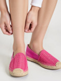 Růžové macramé espadrilky