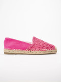 Růžové macramé espadrilky