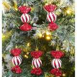 Vánoční ozdoby - bonbony 6 ks