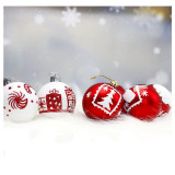 Vánoční ozdoby bílá/červená 16 ks