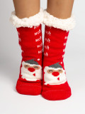 Dámské teplé ponožky SANTA červené