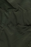 Khaki zimní parka s hnědým plyšem