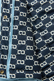Oboustranná přechodná parka babyblue/tmavě modrá