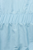 Oboustranná přechodná parka babyblue/tmavě modrá