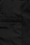 Černá přechodná parka se stahováním v pase