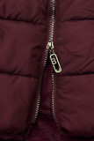 Vínově červená oboustranná zimní bunda