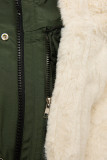 Khaki parka s odnímatelnou plyšovou podšívkou
