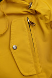 Přechodná oboustranná parka s kapucí žlutá/černá
