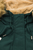 Tmavě zelená parka s odnímatelnou vnitřní podšívkou