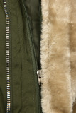 Khaki parka s vyjímatelným plyšovým futrem