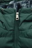 Zelená zimní bunda se šedým plyšem