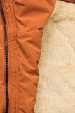 Oranžová zimní parka se zatepleným vnitřkem