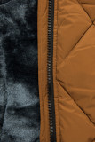 Karamelově hnědá zimní bunda v prošívaném designu