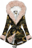 Army parka s kožešinovým lemem