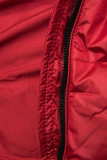 Červená lesklá zimní bunda