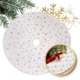 Koberec pod vánoční stromeček bílá/zlaté hvězdy