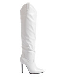 Bílé vysoké kozačky