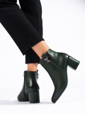 Klasické elegantní nízké holínky tmavě zelené