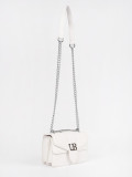 Bílá kabelka se stříbrným řetízkem URBAN BLOSSOM