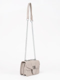 Béžová kabelka se stříbrným řetízkem URBAN BLOSSOM