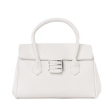 Bílá taška s rukojeťmi a popruhem