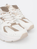Bílé sneakersy s béžovo-zlatými detaily