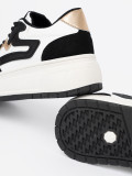 Černo-bílé sneakersy se zlatými detaily