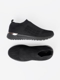 Černé sportovní slip-on tenisky s textilním svrškem