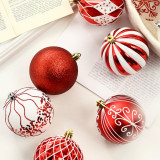 Ozdoby na stromeček červená/bílá, 8 cm, 16 kusů