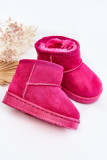 Zateplené růžové slip-on sněhule