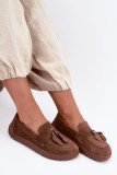 Barefoot mokasíny z přírodního semiše, hnědé