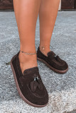 Barefoot mokasíny z přírodního semiše, tmavě hnědé