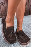 Barefoot mokasíny z přírodního semiše, tmavě hnědé