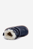 Kožené barefoot sněhule modré