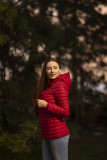 Šedá bunda s elastickým pasem