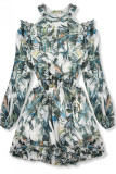 Zeleno-modré květinové šaty Laura/O'la Voga