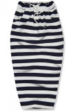 Modro-bílá pruhovaná midi sukně X.