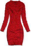 Pletené červené šaty