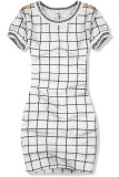Bílo-černé šaty káro