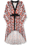 Dlouhé vzorované kimono