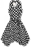 Černo-bílé retro puntíkované šaty