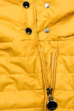 Žlutá prošívaná jarní bunda