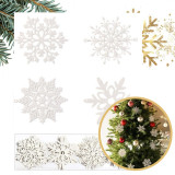 Ozdoby na stromeček - bílé hvězdy, 10 cm, 40 kusů