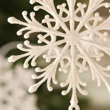 Ozdoby na stromeček - bílé hvězdy, 10 cm, 40 kusů