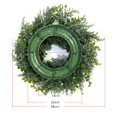 Vánoční věnec na dveře, naturální zelená, 38 cm