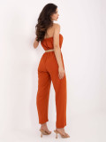 Oranžový overal s páskem RUE PARIS